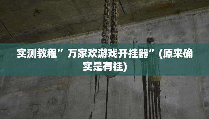实测教程”嗨玩娱乐麻将免费开挂器”(原来确实是有挂)