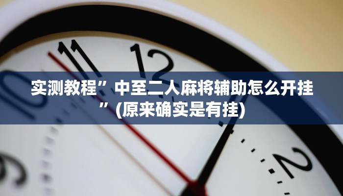 实测教程”陕麻圈辅助开挂”(原来确实是有挂)