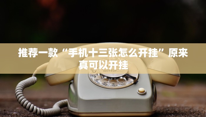 推荐一款“手机十三张怎么开挂”原来真可以开挂