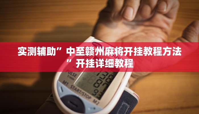 实测辅助”中至赣州麻将开挂教程方法”开挂详细教程