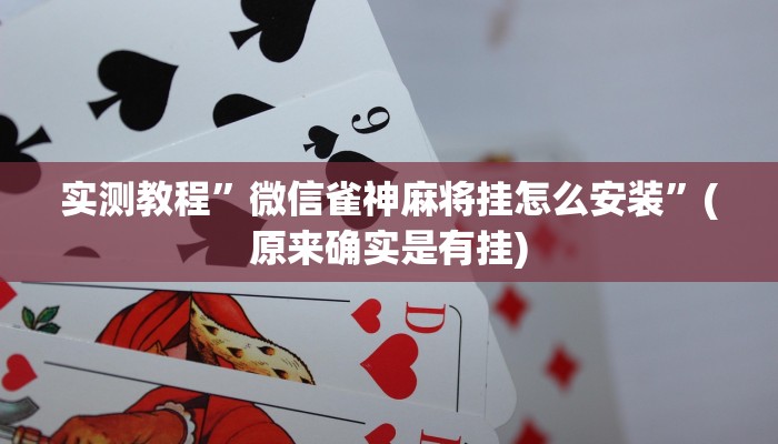实测教程”微信雀神麻将挂怎么安装”(原来确实是有挂)