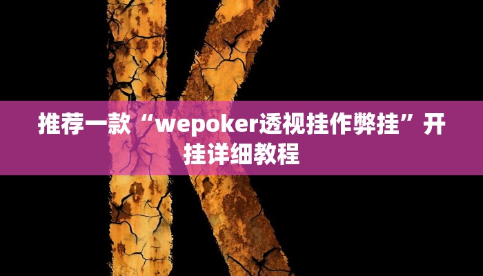 推荐一款“wepoker透视挂作弊挂”开挂详细教程