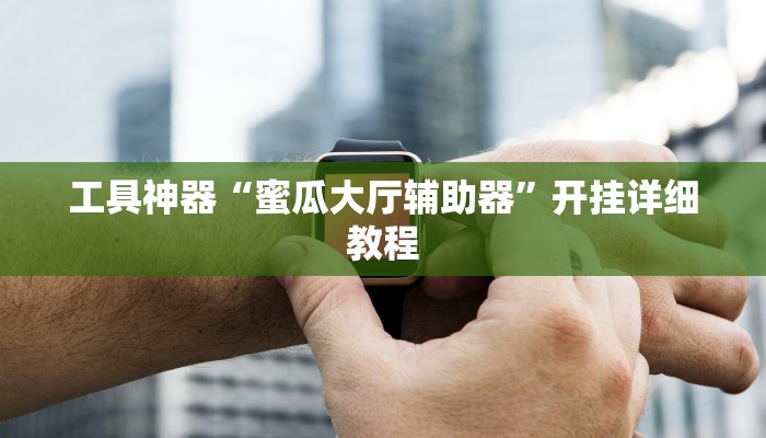 工具神器“蜜瓜大厅辅助器”开挂详细教程