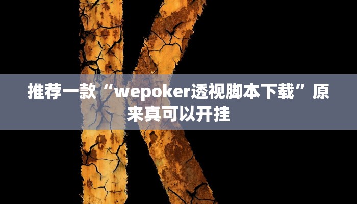推荐一款“wepoker透视脚本下载”原来真可以开挂