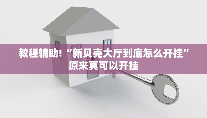 教程辅助!“新贝壳大厅到底怎么开挂”原来真可以开挂