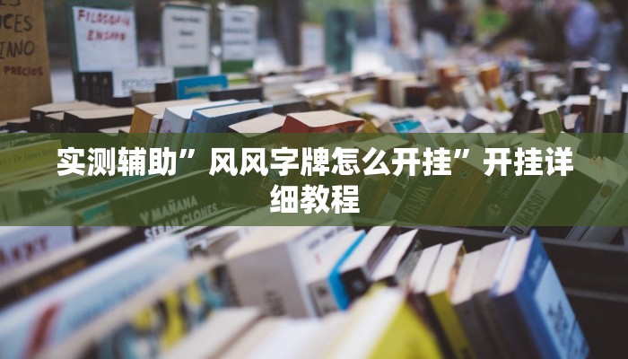 实测辅助”风风字牌怎么开挂”开挂详细教程