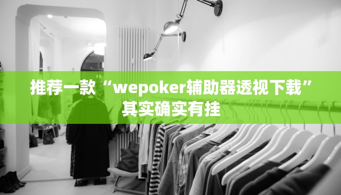 推荐一款“wepoker辅助器透视下载”其实确实有挂
