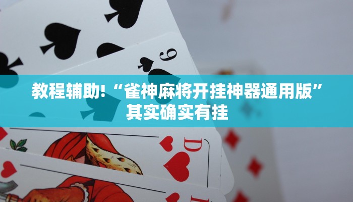 教程辅助!“雀神麻将开挂神器通用版”其实确实有挂