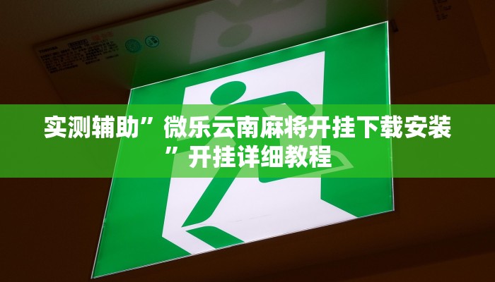 实测辅助”微乐云南麻将开挂下载安装”开挂详细教程