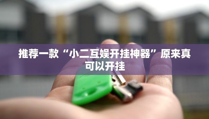 推荐一款“小二互娱开挂神器”原来真可以开挂
