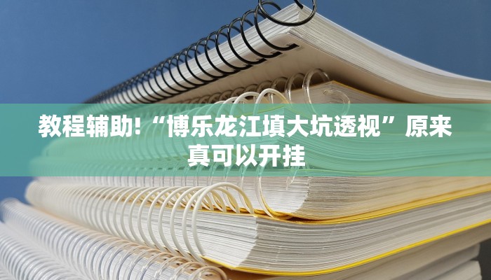教程辅助!“博乐龙江填大坑透视”原来真可以开挂
