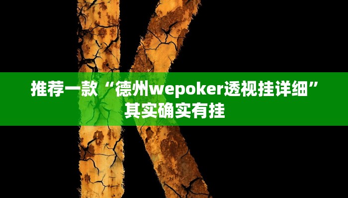 推荐一款“德州wepoker透视挂详细”其实确实有挂