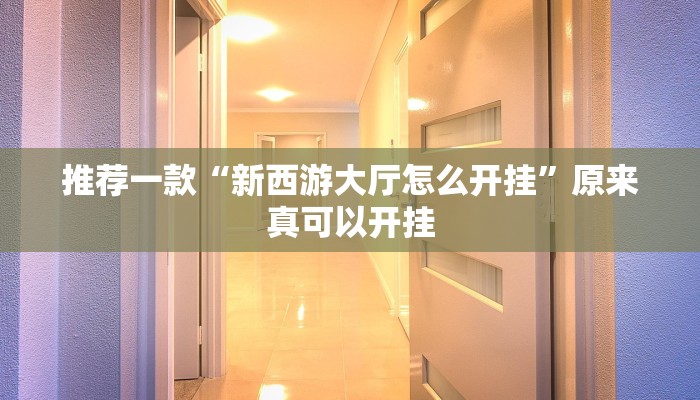 推荐一款“新西游大厅怎么开挂”原来真可以开挂