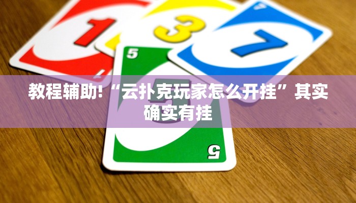 教程辅助!“云扑克玩家怎么开挂”其实确实有挂