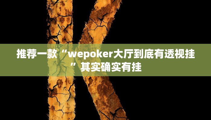 推荐一款“wepoker大厅到底有透视挂”其实确实有挂