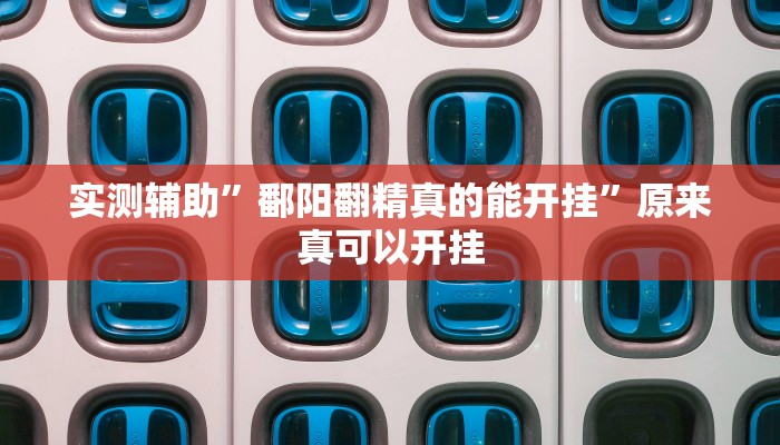 实测辅助”鄱阳翻精真的能开挂”原来真可以开挂