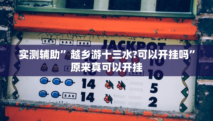 实测辅助”越乡游十三水?可以开挂吗”原来真可以开挂