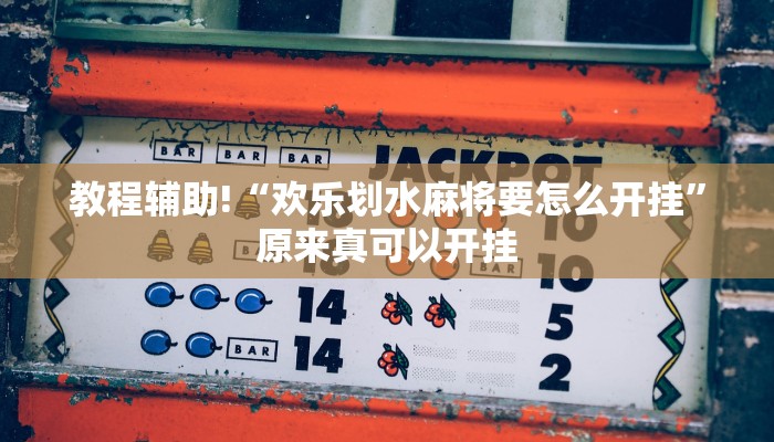 教程辅助!“欢乐划水麻将要怎么开挂”原来真可以开挂